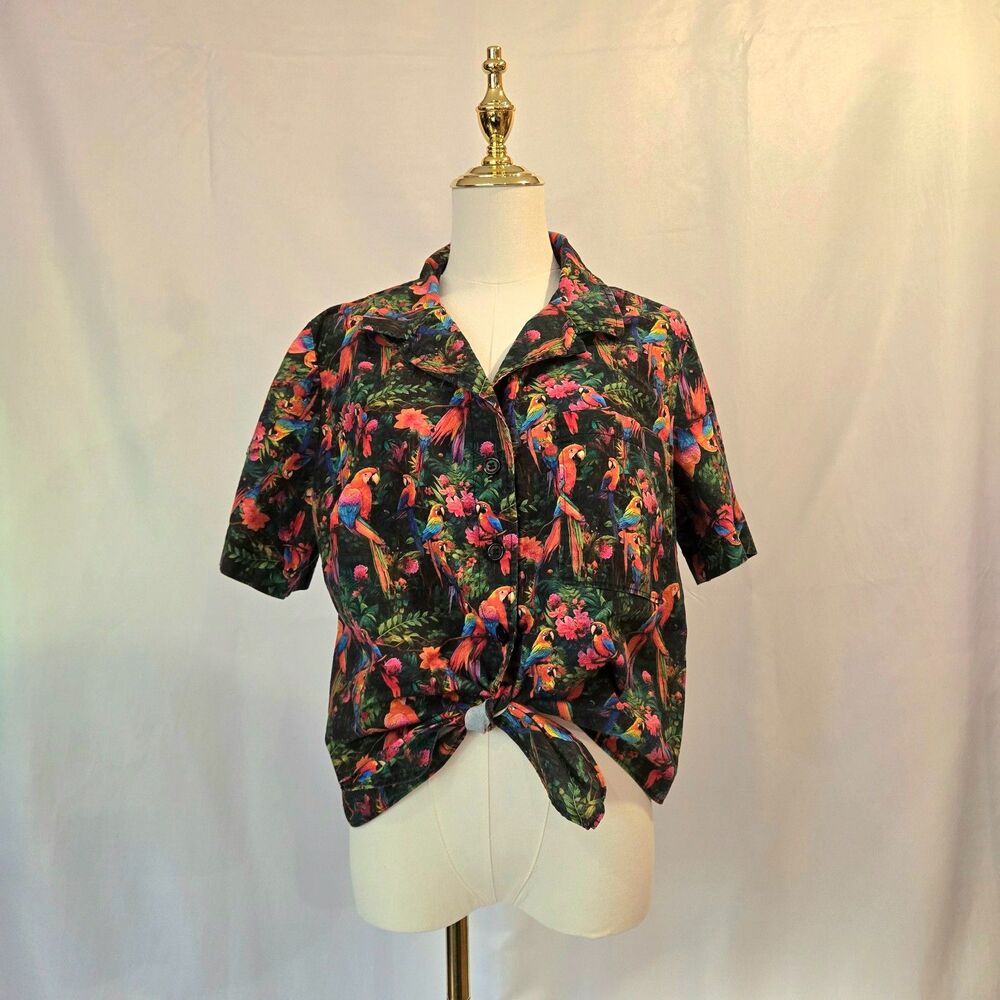 Women's Handmade Collared Button-Up Shirt